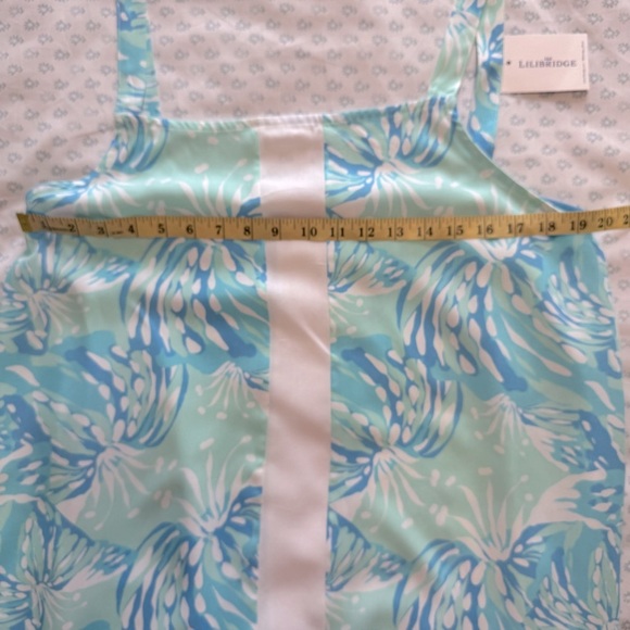 NWT Lilibridge Blue Tropics Beach Midi Dress - Picture 6 of 8